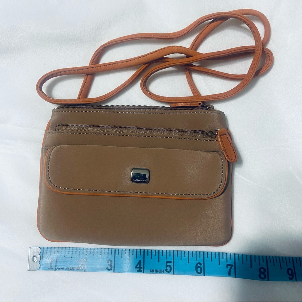Jones New York Brown and Orange mini micro Crossbody Bag - Picture 5 of 8